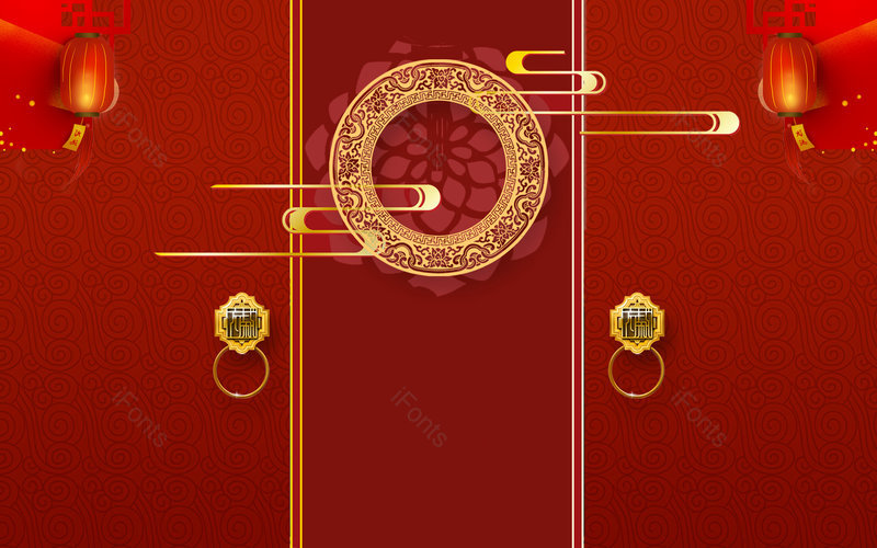 大气喜庆中国风元素复古春节元旦背景,插画/手绘图,插画/手绘图库,插画/手绘图下载,插画/手绘